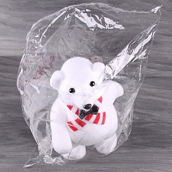 сувенир новогодний "мишка с бабочкой" h-27см