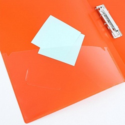 папка с зажимом и карманом а4 diamond оранжевая