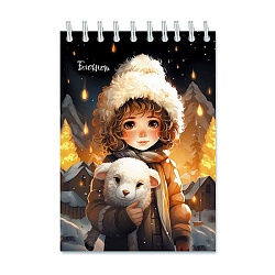 Блокнот А6  48л "Милая девочка" блёстки, на гребне