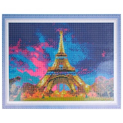 алмазная живопись  40*50см  эйфелева башня ночью