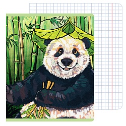 тетрадь  48л кл. "панда катюша" обл. мелов. картон глянц. ламинация