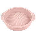 Форма для запекания круглая розовая
