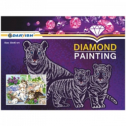 алмазная  живопись  "darvish" 30*40см котята