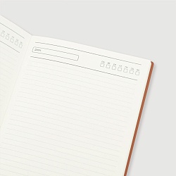 ежедневник а5 недатиров.  96л обложка кож.зам. коричневая