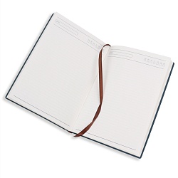 ежедневник а5 недатиров. 160л обложка кож.зам. синяя