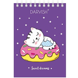 Блокнот 10*14см  60л  "для девочек" на гребне