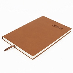 ежедневник а5 недатиров. 160л обложка кож.зам. коричневая