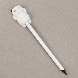 насадка-ластик на карандаш "котик" белый 