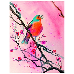 Блокнот А6 40л на склейке "Птичка"