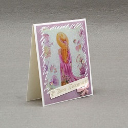 мини-открытка ручной работы "с днем рождения"