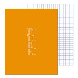 тетрадь  48л кл. purecolour "папайя" обложка мел картон