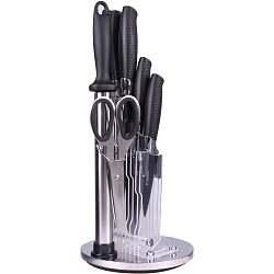 ножи в наборе 5шт. с ножницами, точилом и подставкой