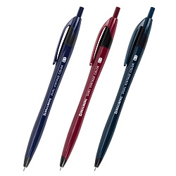 ручка автоматическая шар. синяя  brauberg "dual vintage color" корпус ассорти