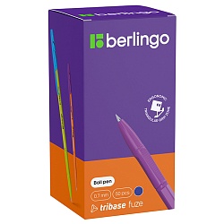 ручка шар. синяя berlingo "tribase fuze"