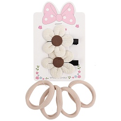 аксессуары для волос в наборе (2 заколки-зажима+ 4резинки)