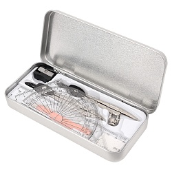 готовальня  9 предметов в металлическом пенале