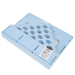 лоток вертикальный 3 отделения  голубой