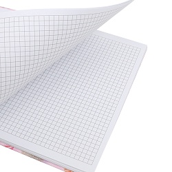 Блокнот 15,5*21см 80л на пластиковых кольцах в клетку "Бабочки"