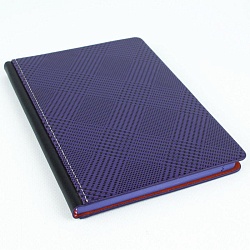 книжка записная 13,5*19см  "darvish" обложка кожзам с узором и цветным срезом