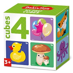 кубики пластиковые "микс" 4шт