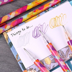 набор ручек гел.  6цв. "darvish" с блёстками, в пласт.пенале, европодвес