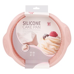 форма для запекания круглая розовая