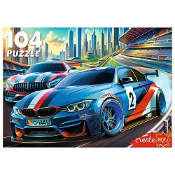пазлы  104 элемента крутые гонки