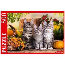 пазлы  500 элементов три непоседливых котенка