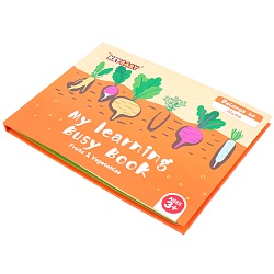 книга с липучками "фрукты и овощи".