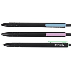 ручка автоматическая шариковая синяя scoop корпус черный с цветным держателем