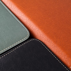 ежедневник а5 недатиров. 120л "darvish" обложка к/з (3 цвета) на молнии с ремешком, с держ. д/ручки