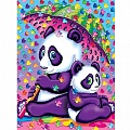 Набор для творчества "Рисование по номерам" 40*30см  Цветные панды