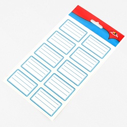 наклейки цветные универсальные 20шт. для тетрадей