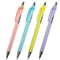ручка автоматическая шар. синяя  brauberg "stripes pastel" корпус ассорти