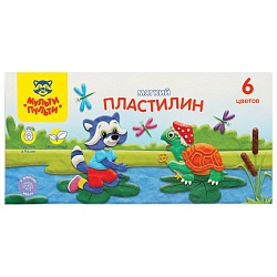 пластилин  6 цв. мульти-пульти "енот в сказке" со стеком