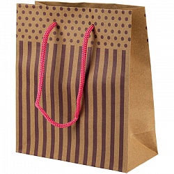 пакет  подарочный 16*18*7см  "розовая полоска"