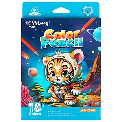 карандаши 18цв трёхгранный корпус "космические животные"