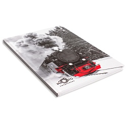 ежедневник недатированный  а5  80л. "дымящий поезд" 