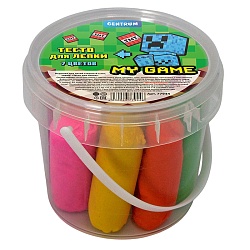 набор теста для лепки my game в наборе : 2 формочки, тесто для лепки 7 цветов