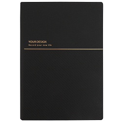 ежедневник а5 недатиров.  96л обложка кож.зам. чёрная