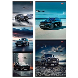 тетрадь  48л кл. "микс авто-2" обложка цветная мелованная