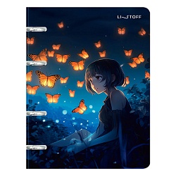 тетрадь на кольцах  80л  "мечты" обложка мелованный картон глянцевая ламинация