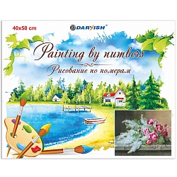 набор для творчества "рисование по номерам" 40*50см  красивые цветы