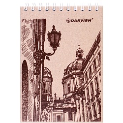 Блокнот 10*14см  80л крафт обложка на гребне