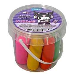 набор теста для лепки куроми в наборе : 2 формочки, тесто для лепки 7 цветов