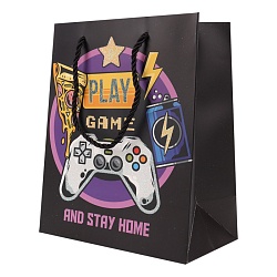 пакет подарочный 18*23*10см  "game" блёстки