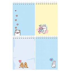 Блокнот А6  40л "Милые животные-9" ассорти,  на гребне