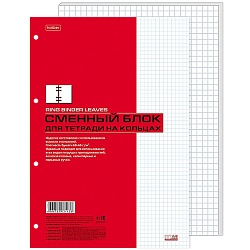 сменный блок для тетрадей на кольцах  а4 80л.  hatber