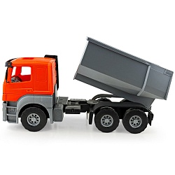 самосвал мерседес "axor" (3-х осный 24,5 см. оранж.)