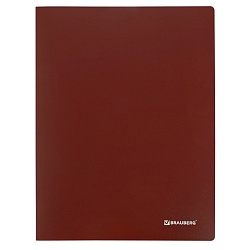 папка  20 файлов "brauberg" красная 0,5мм